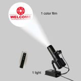 40W Indoor Black Remote Control LED Gobo Projector Advertising Logo Light (with Custom Rotating Glass Gobos)
