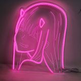CALCA LED Neon Sign Anime Zero 2 Sign USB 5VDC Size- 13X16.3inches (Pink)