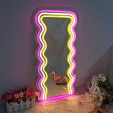 LED Neon Wave Mirror Light