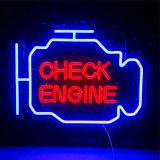 Check Engine Light Neon Sign, Check Engine Neon Sign, Man Cave Neon Sign, Garage Neon Sign, Size- 15.7 X 11.8 inches